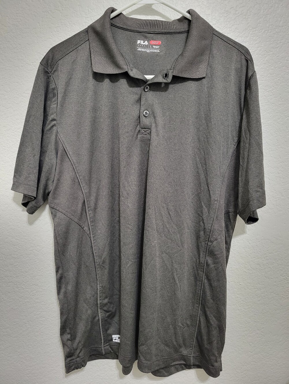 FILA Men's Charcoal Gray Performance GOLF Polo